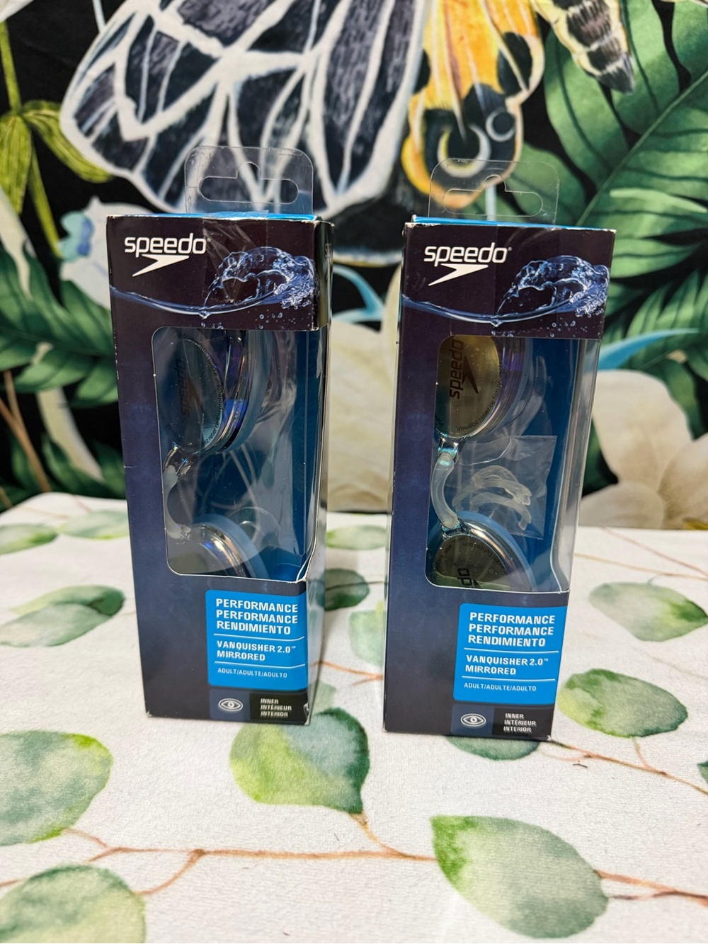 Speedo Vanquisher 2.0 Mirrored Swim Goggles - 2 pack